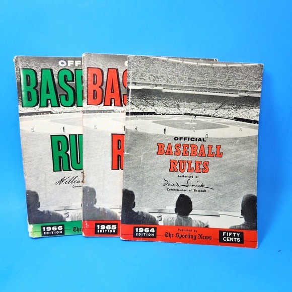 Official Baseball Rules Booklets X 3 Sporting News 1964-65-66 Commissioners MLB - Picture 2 of 14